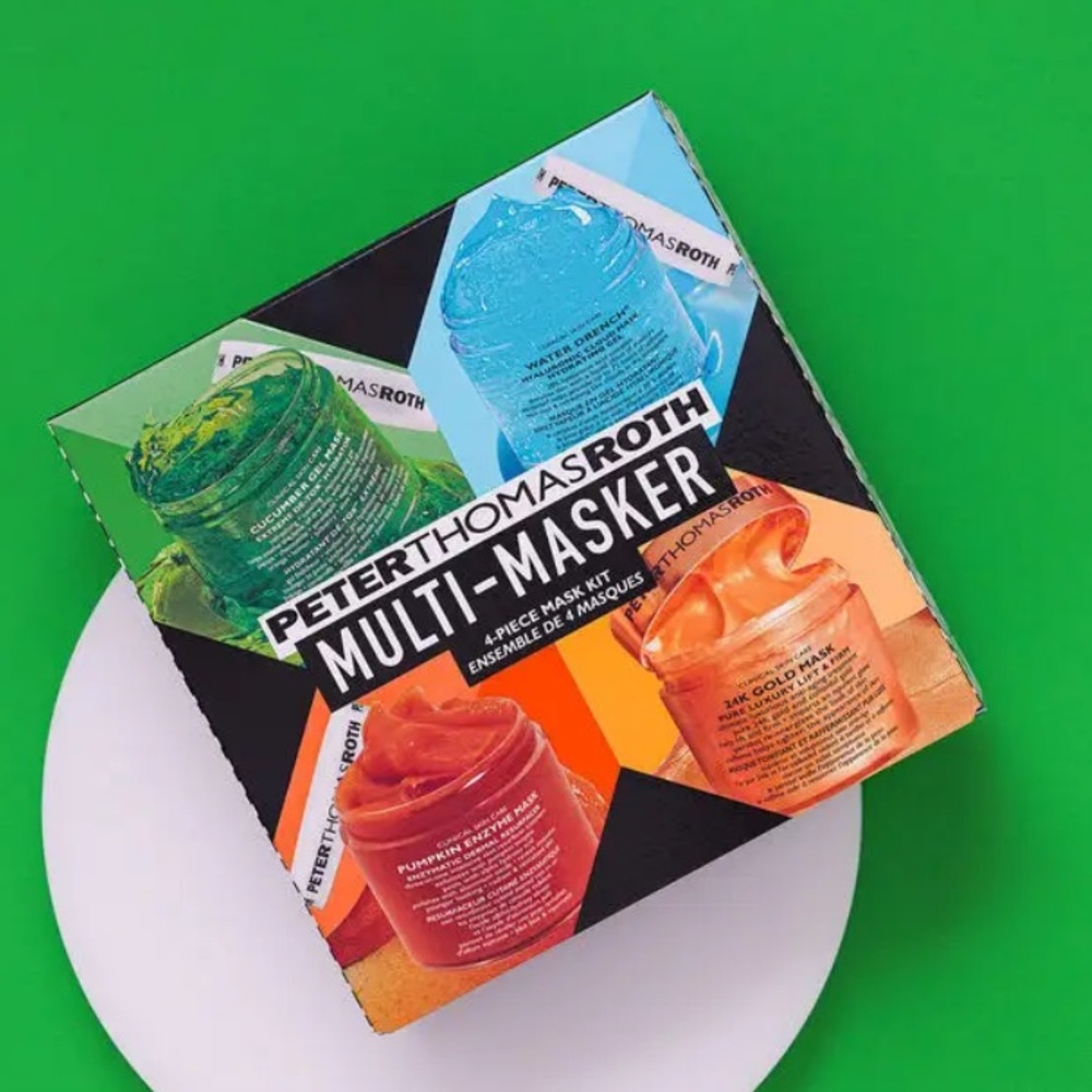 ⚫️ Peter Thomas Roth Multi-Masker 4-Piece Mask Kit Gel Mask Water Drench Mask
